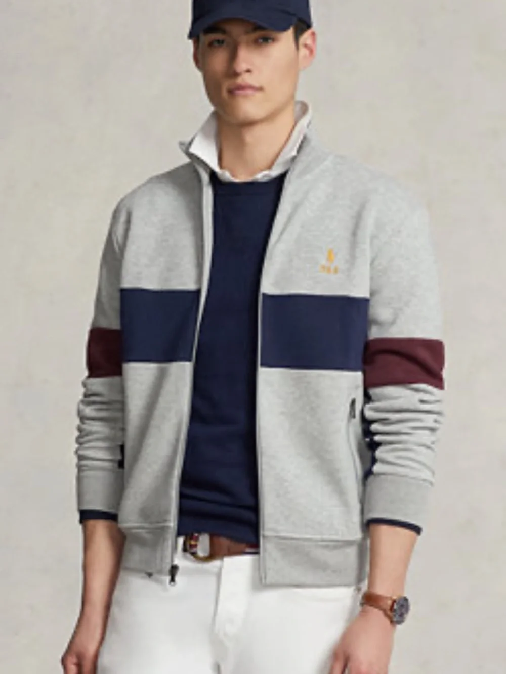 Polo  Ralph Lauren Men's Double Knit Mesh Track Jacket Zip Front Pockets XXL